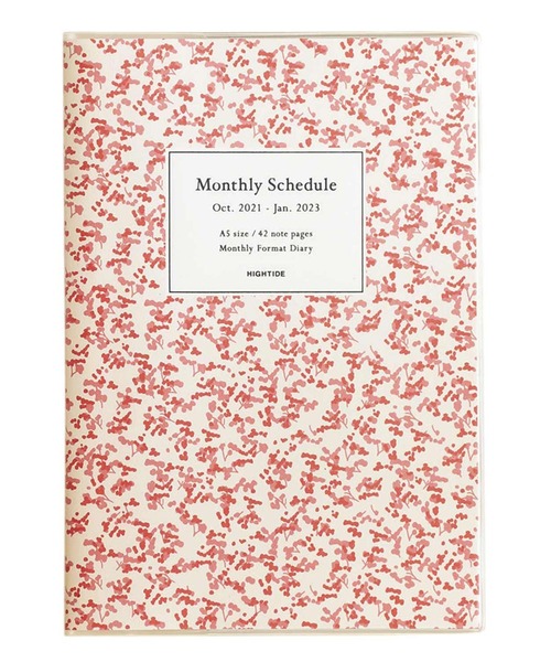 ハイタイド 手帳 22年 21年10月始まり ダンセ A5 マンスリー 月間 スケジュール帳 ダイアリー