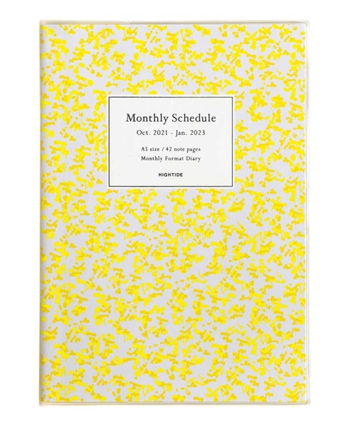 ハイタイド 手帳 22年 21年10月始まり ダンセ A5 マンスリー 月間 スケジュール帳 ダイアリー