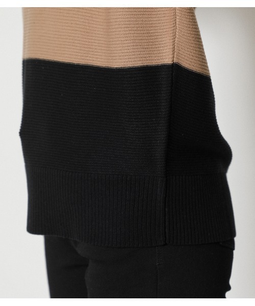 AZUL by moussy（アズールバイマウジー）の「LOOSE PANEL KNIT TOPS/ルーズパネルニットトップス（シャツワンピース・レディース・グリーン/ベージュ系その他/オフホワイト・FREE）」の18枚目の写真