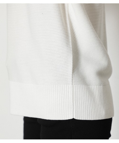 AZUL by moussy（アズールバイマウジー）の「LOOSE PANEL KNIT TOPS/ルーズパネルニットトップス（シャツワンピース・レディース・グリーン/ベージュ系その他/オフホワイト・FREE）」の13枚目の写真