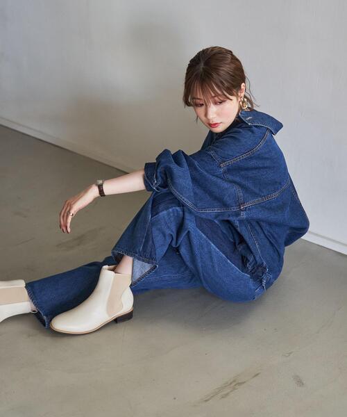 coen（コーエン）の「■プレミアムデニムコレクション■POPデニムジャケット（ネイビー）（デニムジャケット・レディース・ネイビー・FREE）」の6枚目の写真