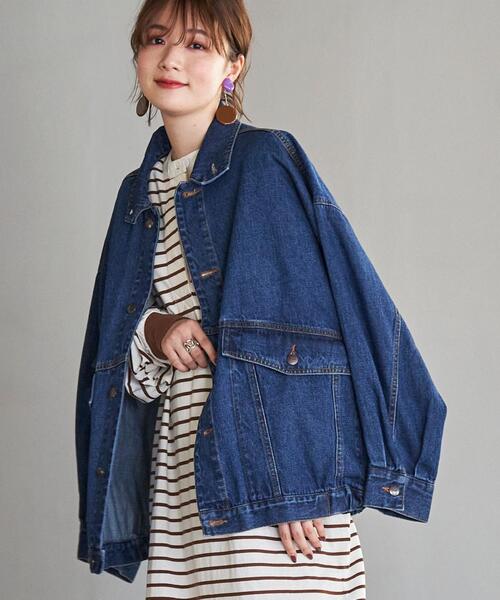 coen（コーエン）の「■プレミアムデニムコレクション■POPデニムジャケット（ネイビー）（デニムジャケット・レディース・ネイビー・FREE）」の13枚目の写真