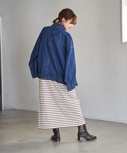 coen（コーエン）の「■プレミアムデニムコレクション■POPデニムジャケット（ネイビー）（デニムジャケット・レディース・ネイビー・FREE）」の3枚目の写真