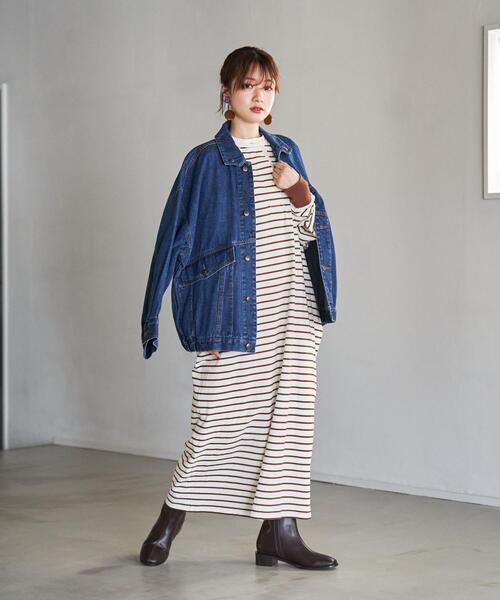 coen（コーエン）の「■プレミアムデニムコレクション■POPデニムジャケット（ネイビー）（デニムジャケット・レディース・ネイビー・FREE）」の20枚目の写真