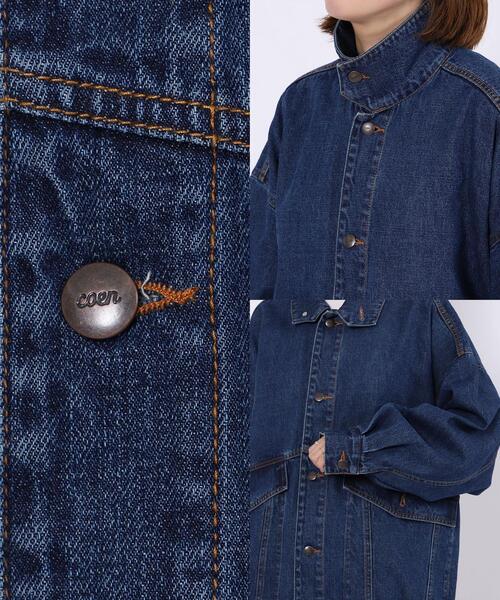 coen（コーエン）の「■プレミアムデニムコレクション■POPデニムジャケット（ネイビー）（デニムジャケット・レディース・ネイビー・FREE）」の21枚目の写真