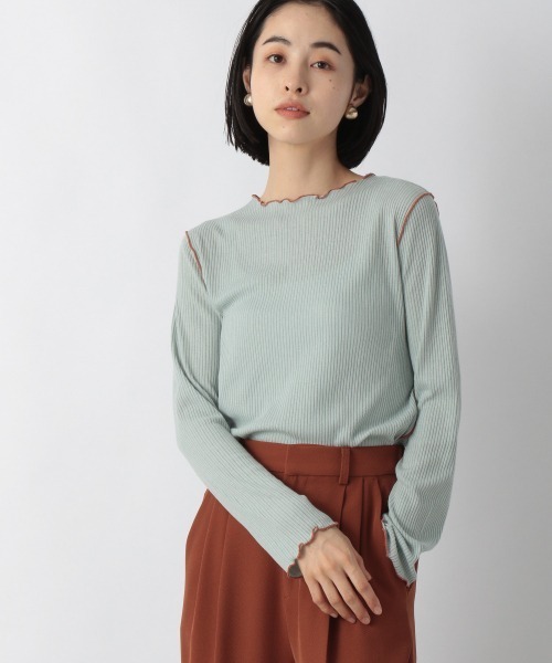 LOWRYS FARM(ローリーズファーム)の「メロータイトロングスリーブ 215879(Tシャツ/カットソー・レディース・ホワイト/ブラック/ブルー/アイボリー・FREE)」の13枚目の写真