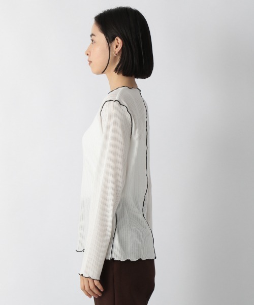 LOWRYS FARM(ローリーズファーム)の「メロータイトロングスリーブ 215879(Tシャツ/カットソー・レディース・ホワイト/ブラック/ブルー/アイボリー・FREE)」の15枚目の写真