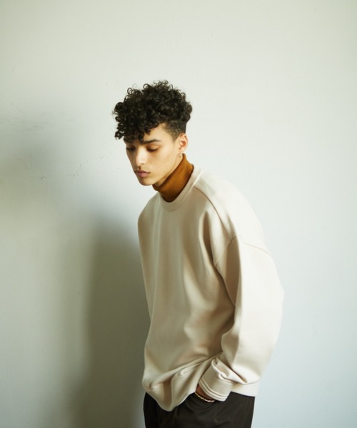 TAUPE（トープ）の「【TAUPE/トープ】 ニットソーヘビーウェイトクルースウェット（スウェット・メンズ・ダークグレー/ライトベージュ/パープル・2/3）」の3枚目の写真