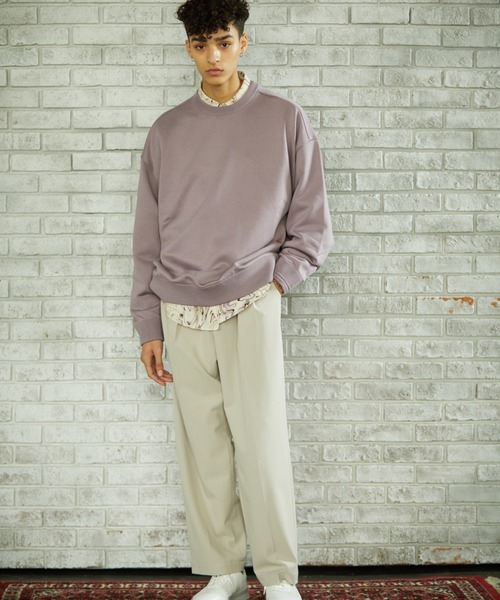 TAUPE（トープ）の「【TAUPE/トープ】 ニットソーヘビーウェイトクルースウェット（スウェット・メンズ・ダークグレー/ライトベージュ/パープル・2/3）」の14枚目の写真