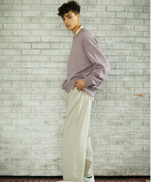 TAUPE（トープ）の「【TAUPE/トープ】 ニットソーヘビーウェイトクルースウェット（スウェット・メンズ・ダークグレー/ライトベージュ/パープル・2/3）」の10枚目の写真