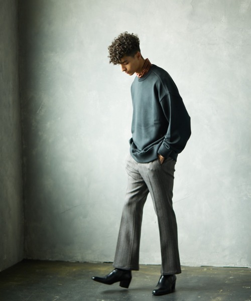 TAUPE（トープ）の「【TAUPE/トープ】 ニットソーヘビーウェイトクルースウェット（スウェット・メンズ・ダークグレー/ライトベージュ/パープル・2/3）」の19枚目の写真