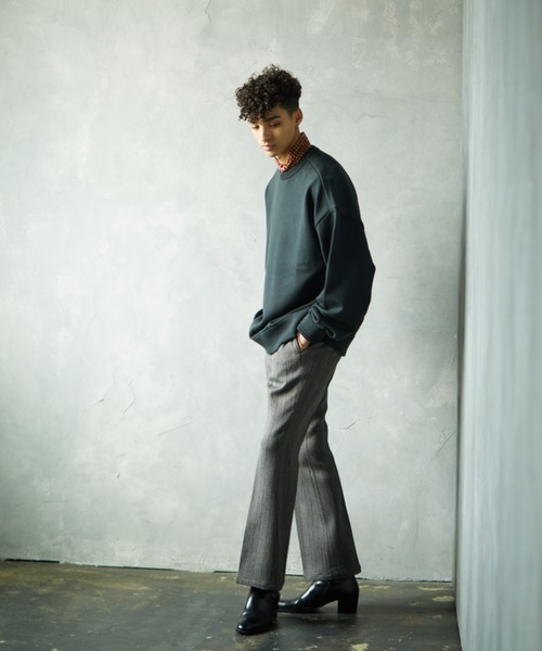 TAUPE（トープ）の「【TAUPE/トープ】 ニットソーヘビーウェイトクルースウェット（スウェット・メンズ・ダークグレー/ライトベージュ/パープル・2/3）」の12枚目の写真