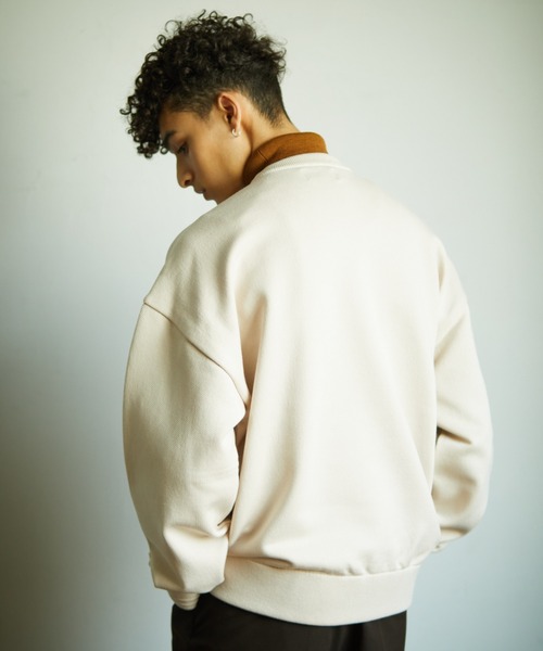 TAUPE（トープ）の「【TAUPE/トープ】 ニットソーヘビーウェイトクルースウェット（スウェット・メンズ・ダークグレー/ライトベージュ/パープル・2/3）」の13枚目の写真