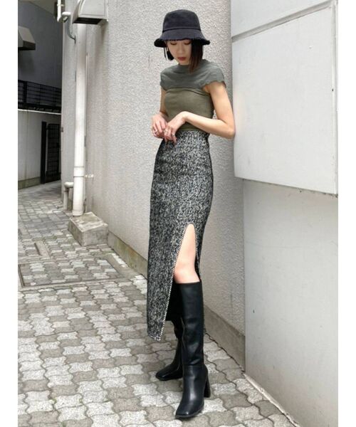 EMODA（エモダ）の「フリンジワイドバケットハット（ハット・レディース・ブラック/グレー・FREE）」の9枚目の写真