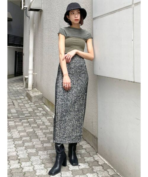 EMODA（エモダ）の「フリンジワイドバケットハット（ハット・レディース・ブラック/グレー・FREE）」の10枚目の写真