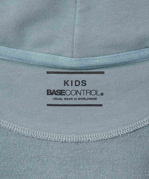 BASECONTROL(ベースコントロール)の「◆KIDS ストレッチ裏毛 スウェットパーカー(パーカー・キッズ・チャコールグレー/ライトブルー/ブラック/ネイビー/グレー/ライトグリーン/パープル系4・11/12/13/14)」の15枚目の写真