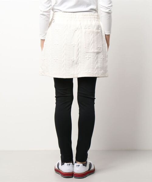 セール ストレッチ 膨れジャガード Marie Claire Golf マリクレール ゴルフ ワンポイントロゴ スカート 膨れジャガード ストレッチ レギンススカート スカート Marie Claire マリ クレール のファッション