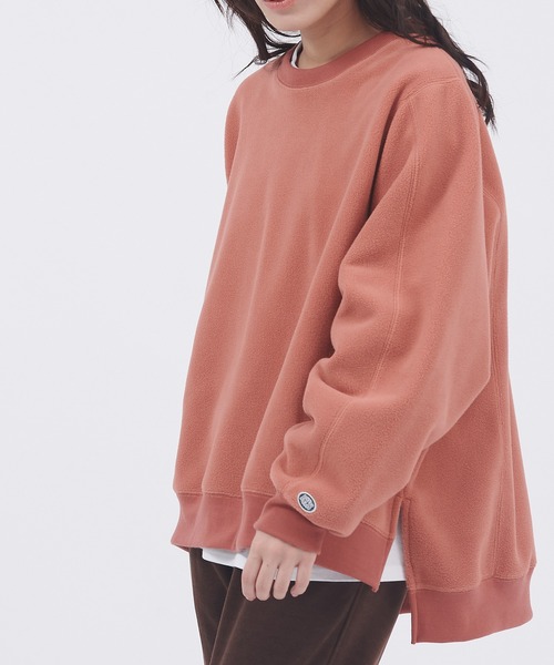 DISCUS ATHLETIC（ディスカス　アスレチック）の「DISCUS ATHLETIC/ディスカス アスレチック フリースパネル切替ビッグスウェット（スウェット・レディース・イエロー/ブラウン/チャコール/オフホワイト/オレンジ・M/L）」の5枚目の写真