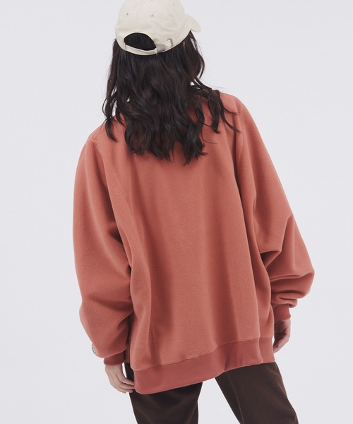 DISCUS ATHLETIC（ディスカス　アスレチック）の「DISCUS ATHLETIC/ディスカス アスレチック フリースパネル切替ビッグスウェット（スウェット・レディース・イエロー/ブラウン/チャコール/オフホワイト/オレンジ・M/L）」の8枚目の写真