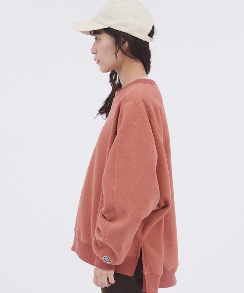 DISCUS ATHLETIC（ディスカス　アスレチック）の「DISCUS ATHLETIC/ディスカス アスレチック フリースパネル切替ビッグスウェット（スウェット・レディース・イエロー/ブラウン/チャコール/オフホワイト/オレンジ・M/L）」の11枚目の写真