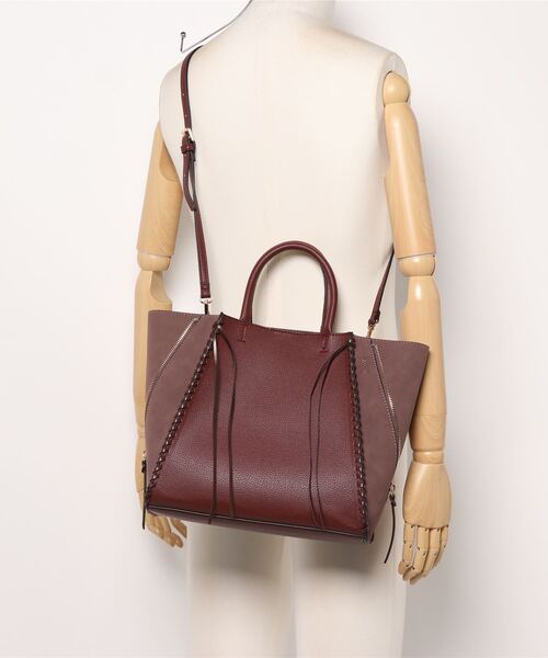 N.（N. Natural Beauty Basic）（エヌエヌナチュラルビューティーベーシック）の「かがりステッチトートバッグ（トートバッグ・レディース・ベージュ/ブラウン・ﾌﾘ-）」の3枚目の写真