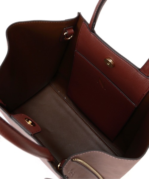 N.（N. Natural Beauty Basic）（エヌエヌナチュラルビューティーベーシック）の「かがりステッチトートバッグ（トートバッグ・レディース・ベージュ/ブラウン・ﾌﾘ-）」の16枚目の写真