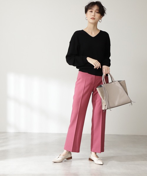 N.（N. Natural Beauty Basic）（エヌエヌナチュラルビューティーベーシック）の「かがりステッチトートバッグ（トートバッグ・レディース・ベージュ/ブラウン・ﾌﾘ-）」の20枚目の写真