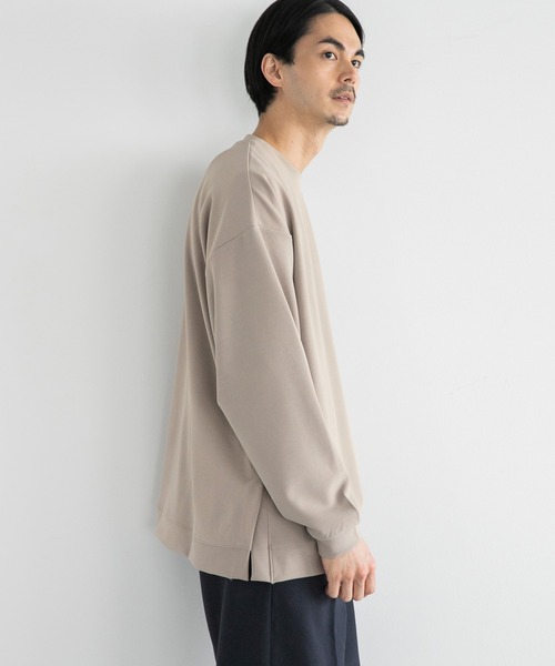 niko and...（ニコアンド）の「脇スリットロンＴ（Tシャツ/カットソー・メンズ・オレンジ/ベージュ/ネイビー/グレー・MEDIUM/LARGE）」の3枚目の写真