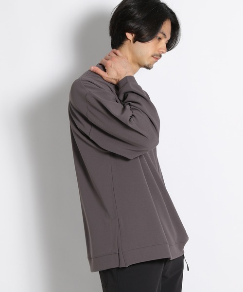 niko and...（ニコアンド）の「脇スリットロンＴ（Tシャツ/カットソー・メンズ・オレンジ/ベージュ/ネイビー/グレー・MEDIUM/LARGE）」の2枚目の写真