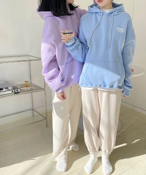 SONA（ソナ）の「SONYUNARA ORIGINALポイントフードパーカー（パーカー・レディース・スカイブルー/ブラック/ピンク/ライトグリーン/アイボリー/ライトパープル・FREE）」の7枚目の写真