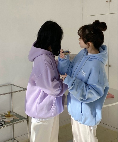 SONA（ソナ）の「SONYUNARA ORIGINALポイントフードパーカー（パーカー・レディース・スカイブルー/ブラック/ピンク/ライトグリーン/アイボリー/ライトパープル・FREE）」の10枚目の写真