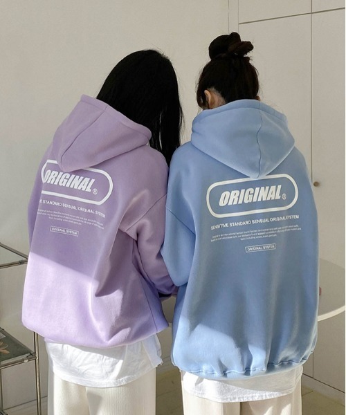 SONA（ソナ）の「SONYUNARA ORIGINALポイントフードパーカー（パーカー・レディース・スカイブルー/ブラック/ピンク/ライトグリーン/アイボリー/ライトパープル・FREE）」の13枚目の写真