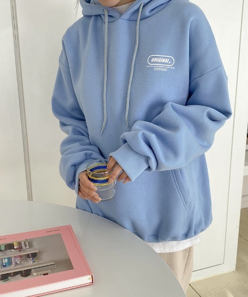 SONA（ソナ）の「SONYUNARA ORIGINALポイントフードパーカー（パーカー・レディース・スカイブルー/ブラック/ピンク/ライトグリーン/アイボリー/ライトパープル・FREE）」の17枚目の写真