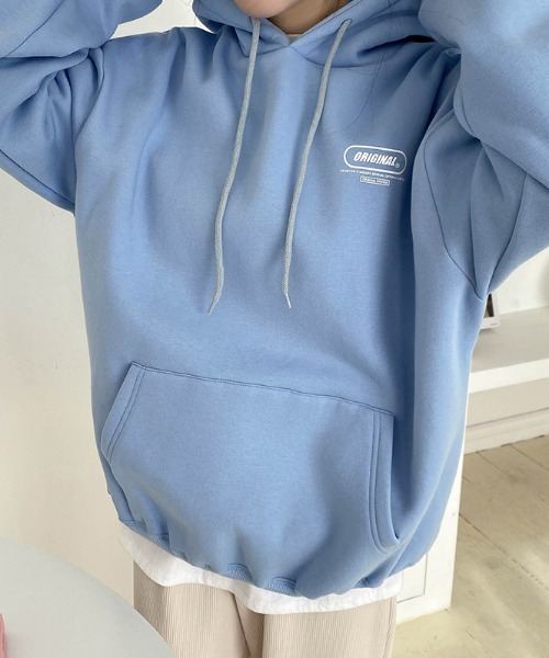 SONA（ソナ）の「SONYUNARA ORIGINALポイントフードパーカー（パーカー・レディース・スカイブルー/ブラック/ピンク/ライトグリーン/アイボリー/ライトパープル・FREE）」の20枚目の写真