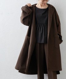 PUAL CE CIN | 【Du noir】ツイル起毛コート(その他アウター)