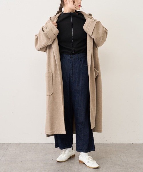 PUAL CE CIN(ピュアルセシン)の「【Du noir】ツイル起毛コート(その他アウター・レディース・チャコールグレー/ベージュ/カーキ・FREE)」の19枚目の写真