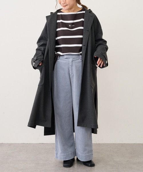 PUAL CE CIN(ピュアルセシン)の「【Du noir】ツイル起毛コート(その他アウター・レディース・チャコールグレー/ベージュ/カーキ・FREE)」の17枚目の写真