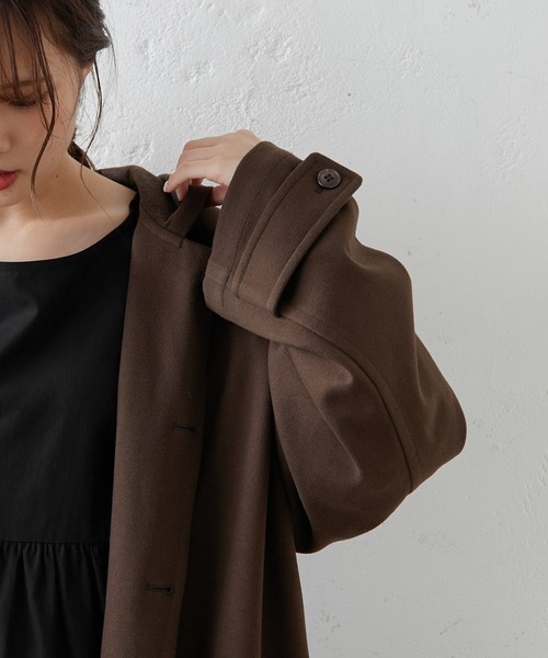 PUAL CE CIN(ピュアルセシン)の「【Du noir】ツイル起毛コート(その他アウター・レディース・チャコールグレー/ベージュ/カーキ・FREE)」の21枚目の写真