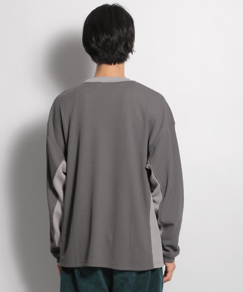 niko and...(ニコアンド)の「MVSワッフル配色プルオーバー(Tシャツ/カットソー・メンズ・グレー/オレンジ/オフホワイト/ブラウン・MEDIUM/LARGE)」の18枚目の写真
