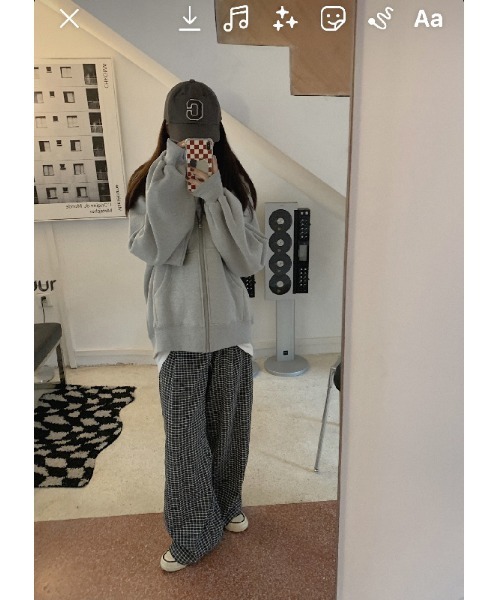 DEVICE(デバイス)の「ボリュームスリーブ シンプル オーバーサイズ スウェット フーディ パーカー(パーカー・レディース・グレー/ブラック/ベージュ・FREE)」の18枚目の写真