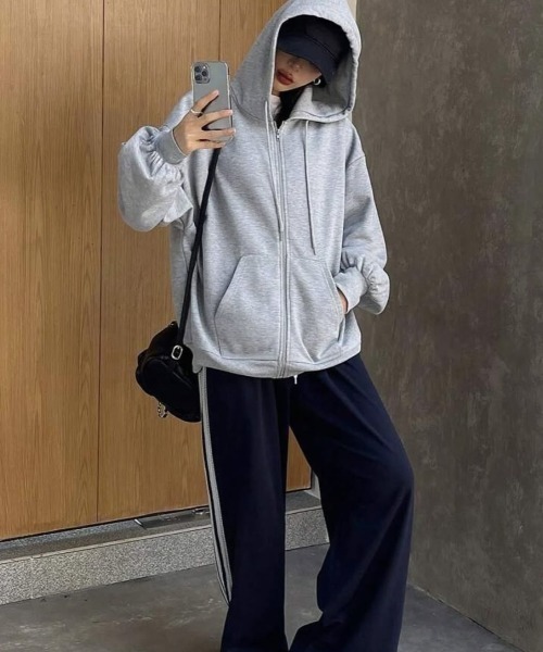 ボリュームパーカー　モカ SNIDEL】ボリュームパーカー/モカ