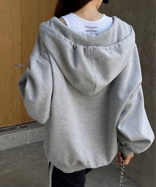 ボリュームスリーブ シンプル オーバーサイズ スウェット