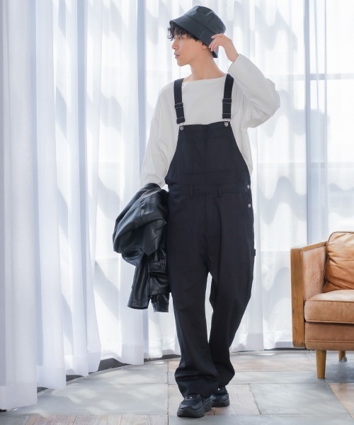 improves（インプローブス）の「10oz デニム/ツイル ワイドシルエット サロペット（サロペット/オーバーオール・メンズ・キナリ/ケミカルウォッシュ/ワンウォッシュ/ブラック/ストライプ/インディゴブルー・MEDIUM/LARGE）」の12枚目の写真