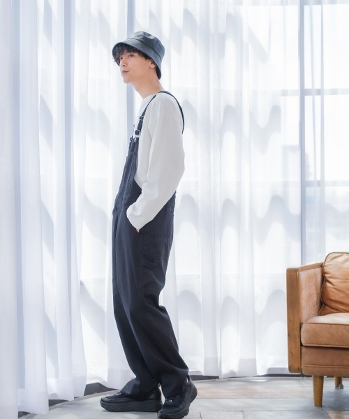 improves（インプローブス）の「10oz デニム/ツイル ワイドシルエット サロペット（サロペット/オーバーオール・メンズ・キナリ/ケミカルウォッシュ/ワンウォッシュ/ブラック/ストライプ/インディゴブルー・MEDIUM/LARGE）」の20枚目の写真