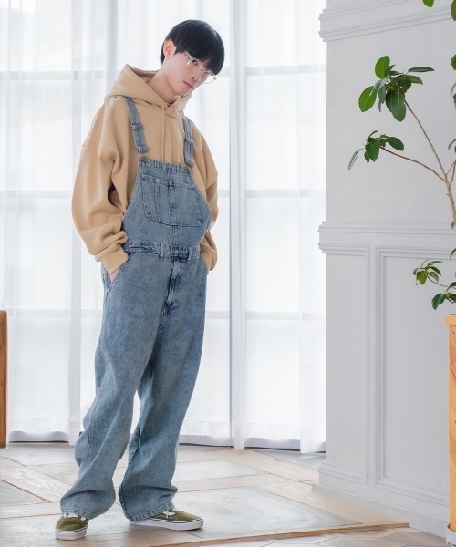 improves（インプローブス）の「10oz デニム/ツイル ワイドシルエット サロペット（サロペット/オーバーオール・メンズ・キナリ/ケミカルウォッシュ/ワンウォッシュ/ブラック/ストライプ/インディゴブルー・MEDIUM/LARGE）」の21枚目の写真
