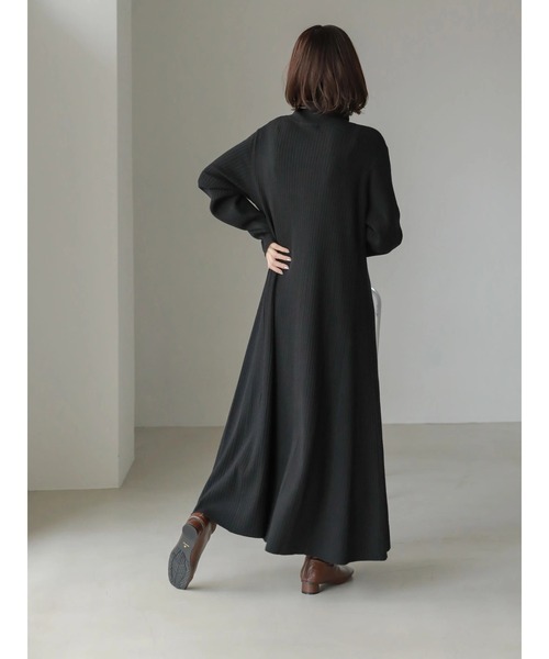 AMERICAN HOLIC（アメリカンホリック）の「リブフレアニットワンピース（ワンピース・レディース・ブラック/モカ・M/L）」の19枚目の写真
