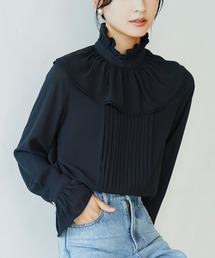 SAISON DE PAPILLON | スタンドカラーフリルシフォンブラウス(シャツ/ブラウス)