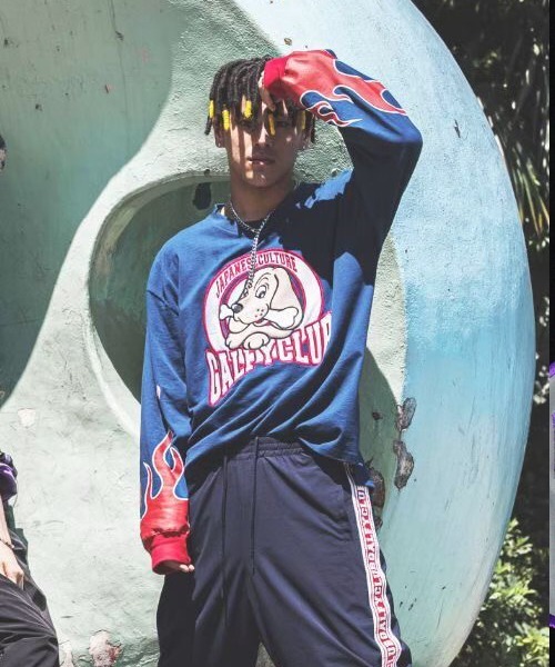 GALFY(ガルフィー)の「【GALFY/ガルフィー】燃えるわんわんロンTee(Tシャツ/カットソー・メンズ・ブラック/ネイビー/オフホワイト・L/XL)」の19枚目の写真