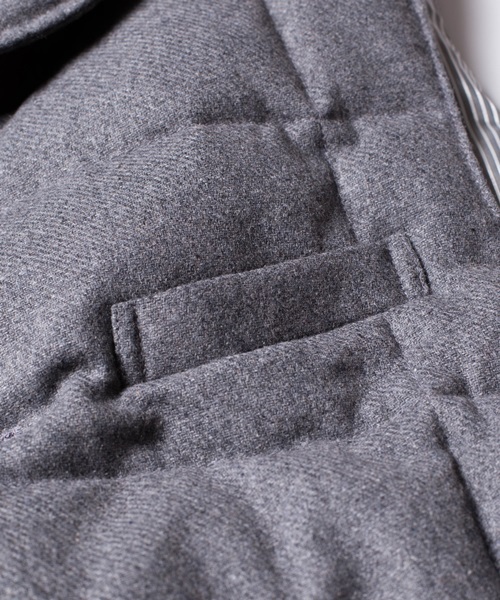 SHIPS JET BLUE（シップスジェットブルー）の「JB: ショールダウンベスト2 14AW（ダウンベスト・メンズ・グレー/ネイビー・MEDIUM/SMALL/LARGE）」の3枚目の写真