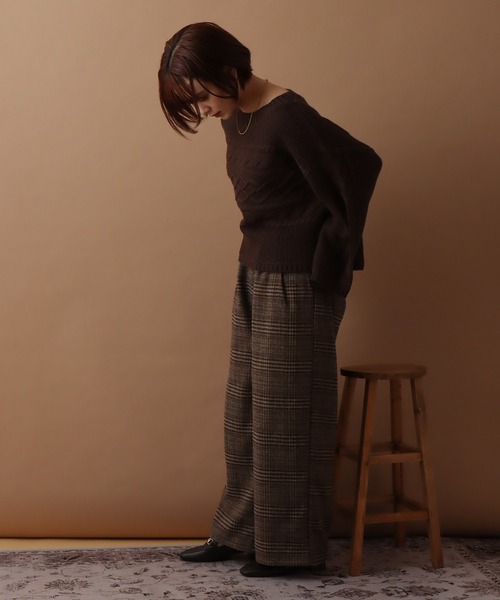 libelle more(リベル モア)の「先染めチェック2タックパンツ(その他パンツ・レディース・グレー/ベージュ/ブラウン・M/L)」の22枚目の写真